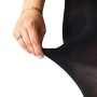 Manzi - Collant da donna contenitivi e ultra-morbidi, per taglie forti, 2 paia 1 paio di nero, 1 paio di nudo (semi-trasparente
