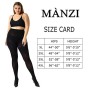 Manzi - Collant da donna contenitivi e ultra-morbidi, per taglie forti, 2 paia 1 paio di nero, 1 paio di nudo (semi-trasparente