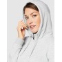 CARE OF by PUMA Felpa da donna in spugna con cappuccio e cerniera, Light Grey, 46, Label: L