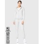 CARE OF by PUMA Felpa da donna in spugna con cappuccio e cerniera, Light Grey, 46, Label: L