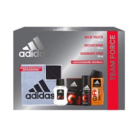 Adidas Confezione Regalo Uomo Team Force, Eau de Toilette 100 ml, Gel Doccia Bagnoschiuma 250 ml, Deodorante Spray 150 ml, Asciu