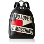 Love Moschino Precollezione FW20, Zaino da Donna in Pelle Sintetica PU con Logo Printed Scroll, Borsa, Nero, Normale
