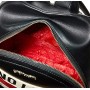 Love Moschino Precollezione FW20, Zaino da Donna in Pelle Sintetica PU con Logo Printed Scroll, Borsa, Nero, Normale