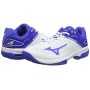 Mizuno Wave Exceed Tour4 CC, Scarpe da Tennis Donna, Bianco (Wht/Dazzlingblue/Silver 25), 39 EU