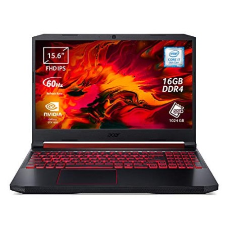 Acer Nitro 5 AN515-54-72FF Notebook Gaming, Processore Intel Core i7-9750H, RAM 16 GB DDR4, 1024GB PCIe NVMe SSD, Display 15.6" 