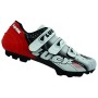 LUCK Zapatilla de Ciclismo Extreme MTB, con Suela de carbono Y 3 velcros para Una sujeción Perfetto, Rosso. (43 EU)
