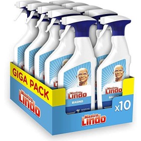 Mastro Lindo Spray Detergente Bagno 10 Pezzi, Maxi Formato 10 x 500 ML