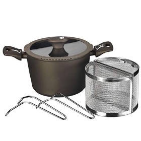 Tognana Diamantea Pentola con 2 Manici e Coperchio, Alluminio, Argento, 22 cm, 7,2 Litri