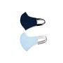 Generico Mascherina Lavabile, 2 Pezzi (Blu pois, Bianca righe)