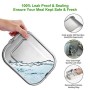 Lacyie Lunch Box, Bento Box in Acciaio Inox Ermetico 800ML Scatola da Pranzo con Parete Rimovibile Portapranzo per Scuola, Uffic