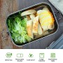 Lacyie Lunch Box, Bento Box in Acciaio Inox Ermetico 800ML Scatola da Pranzo con Parete Rimovibile Portapranzo per Scuola, Uffic
