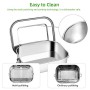 Lacyie Lunch Box, Bento Box in Acciaio Inox Ermetico 800ML Scatola da Pranzo con Parete Rimovibile Portapranzo per Scuola, Uffic