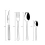 Monix Set di 24 Posate in Acciaio Inox con Coltelli per Bistecca