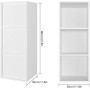 Homfa Libreria Mobile per Archiviazione con Mensola in Legno, Scaffale Cubo per Libri (Bianco, 30x30x106cm)