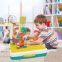 Tavolo attività Tavolo da Gioco 5 in 1 per Bambini Giocattoli di Apprendimento per Ragazzi e Ragazze con Blocchi, Puzzle, Scacc