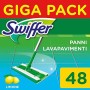 Swiffer Wet Panni Umidi Lavapavimenti per Scopa, Maxi Formato 48 Pezzi, 2 Confezioni da 24 Panni