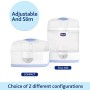 Chicco SterilNatural Sterilizzatore 2 in 1, Per 6 Biberon di 330 ml, Bianco