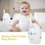 Bewinner Digital Audio Baby Monitor, 2.4 GHz Wireless Nanny Interfono Allarme Monitoraggio Audio bidirezionale, Plug And Play, 2