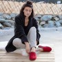 Giesswein Neudau 42471, Pantofole unisex adulto, Rosso (Kirsche), 36