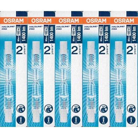 5x Osram lampada alogena Haloline Pro, 78mm, R7s, 230V, 80W, 64690