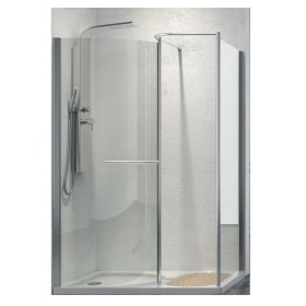 Ogomondo Walk-in Doccia Angolare Cristallo 6 mm Completo di Piatto Doccia  *** CONFEZIONE 1 pz.