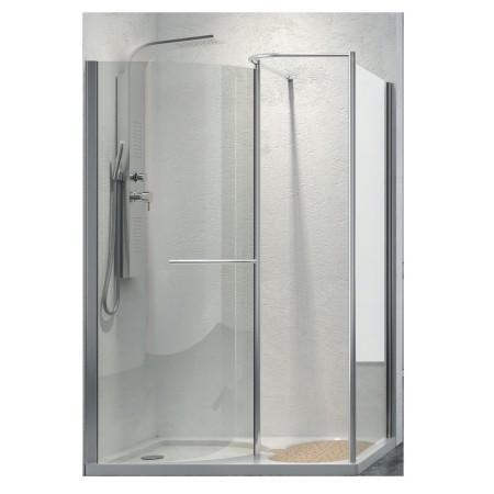 Ogomondo Walk-in Doccia Angolare Cristallo 6 mm Completo di Piatto Doccia  *** CONFEZIONE 1 pz.