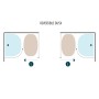 Ogomondo Walk-in Doccia Angolare Cristallo 6 mm Completo di Piatto Doccia  *** CONFEZIONE 1 pz.
