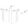 Ogomondo Walk-in Doccia Angolare Cristallo 6 mm Completo di Piatto Doccia  *** CONFEZIONE 1 pz.