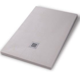 Piatto Doccia Mineral Marmo Resina Antiscivolo h3cm Varie Misure *** CONFEZIONE Bianco, Misure 1 pz., Misure L140 x P80 x H3 cm
