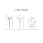 Ogomondo Lavandino Lavabo + Colonna Dark Sanitari Bagno  *** Pezzi 1 pz.