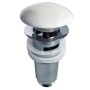 Piletta click clack in Ottone Cromato Cover Ceramica per Lavabo Lavandino Bagno  *** Pezzi 1 pz., Finitura Opaco