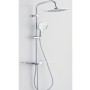 Colonna Doccia Attrezzata 009 Ottone Cromato 2 Funzioni Soffione Doccetta Quadro *** Finitura 5