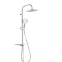 Colonna Doccia Attrezzata 009 Ottone Cromato 2 Funzioni Soffione Doccetta Quadro *** Finitura 2