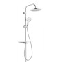 Colonna Doccia Attrezzata 008 Ottone Cromato 2 Funzioni Soffione Doccetta Tondo  *** Pezzi 5