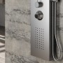 Colonna Doccia 004 Termostatica Acciaio Inox 4 Funzioni Getto A Cascata 2 Bocchette Idro Lombari L20xP44xH165 *** Finitura 1 pz.