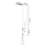Colonna Doccia 003 3 Funzioni Acciaio Inox Bocchette Idro Lombari L20xP50xH110 *** Finitura 1 pz., CONFEZIONE Spazzolato