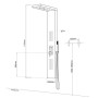 Colonna Doccia 002 4 Funzioni Acciaio Inox Getto A Cascata 2 Bocchette Idro Lombari L20xP44xH170 *** Finitura Cromo Lucido, CONF