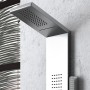 Colonna Doccia 002 4 Funzioni Acciaio Inox Getto A Cascata 2 Bocchette Idro Lombari L20xP44xH170 *** Finitura Cromo Lucido, CONF