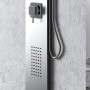 Colonna Doccia 002 4 Funzioni Acciaio Inox Getto A Cascata 2 Bocchette Idro Lombari L20xP44xH170 *** Finitura Cromo Lucido, CONF