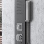 Colonna Doccia 002 4 Funzioni Acciaio Inox Getto A Cascata 2 Bocchette Idro Lombari L20xP44xH170 *** Finitura 1 pz., CONFEZIONE 