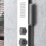 Colonna Doccia 002 4 Funzioni Acciaio Inox Getto A Cascata 2 Bocchette Idro Lombari L20xP44xH170 *** Finitura 1 pz., CONFEZIONE 