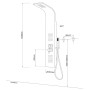 Colonna Doccia 001B 3 Funzioni Acciaio Inox 2 Bocchette Idro Lombari L20xP44xH140 *** Finitura 1 pz., CONFEZIONE Spazzolato