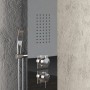 Colonna Doccia 001B 3 Funzioni Acciaio Inox 2 Bocchette Idro Lombari L20xP44xH140 *** Finitura 1 pz., CONFEZIONE Spazzolato