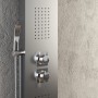 Colonna Doccia 001B 3 Funzioni Acciaio Inox 2 Bocchette Idro Lombari L20xP44xH140 *** Finitura 1 pz., CONFEZIONE Spazzolato