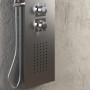 Colonna Doccia 001B 3 Funzioni Acciaio Inox 2 Bocchette Idro Lombari L20xP44xH140 *** Finitura 1 pz., CONFEZIONE Spazzolato