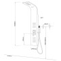 Colonna Doccia 001 4 Funzioni Acciaio Inox Getto A Cascata 2 Bocchette Idro Lombari L20xP44xH140 *** Finitura 1 pz., CONFEZIONE 