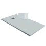 Piatto Doccia Mineral Marmo Resina Bianco Opaco h3,5cm P80-90 Varie Misure *** CONFEZIONE 1 pz., Misure L160 x P80 x H3,5 cm, Mi