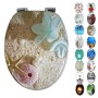 OGOMONDO Sedile Copri WC Universale Frizionato Fantasia MDF Chiusura Rallentata *** CONFEZIONE 1 pz., Fantasia Color Owl