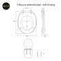 OGOMONDO Sedile Copri WC Universale Frizionato Fantasia MDF Chiusura Rallentata *** CONFEZIONE 1 pz., Fantasia Butterfly