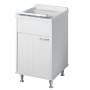 Lavatoio Lavello In Resina Antigraffio Doppia Singola Anta Varie Misure Mobile In Pvc Interno Bianco  *** CONFEZIONE 1 pz., Misu